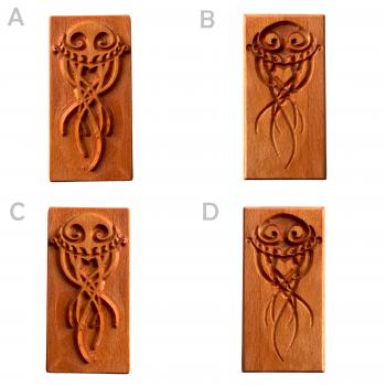 Preview: veg12 Fliesenstempel aus Hartholz