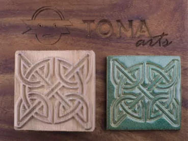 No.c1 Fliesenstempel aus Hartholz