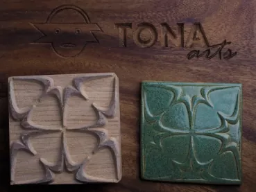 No.44 Fliesenstempel aus Hartholz