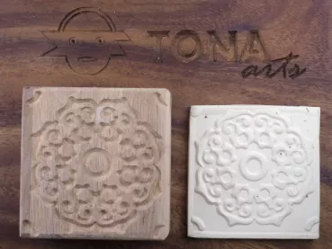 No.69n Fliesenstempel aus Hartholz