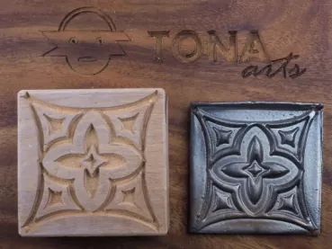 No.63n Fliesenstempel aus Hartholz