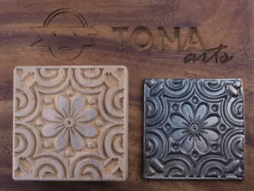 No.73n Fliesenstempel aus Hartholz