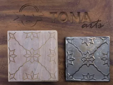 No.75n Fliesenstempel aus Hartholz