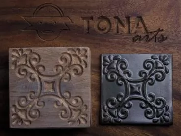 No.49n Fliesenstempel aus Hartholz