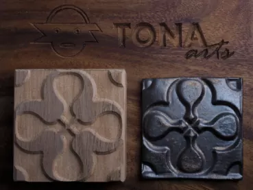 No.52 Fliesenstempel aus Hartholz