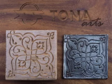 No.62n Fliesenstempel aus Hartholz