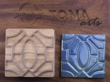 No.68 Fliesenstempel aus Hartholz