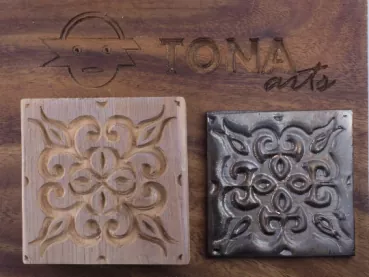 No.70n Fliesenstempel aus Hartholz