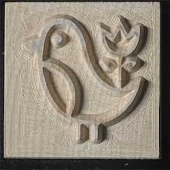 No.d7 Fliesenstempel aus Hartholz