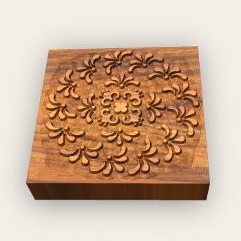 No.d7 Fliesenstempel aus Hartholz