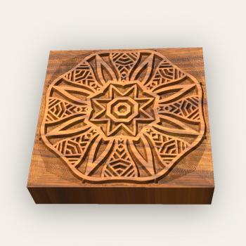 No.d7 Fliesenstempel aus Hartholz