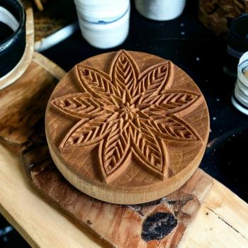 Mandalastempel aus Hartholz