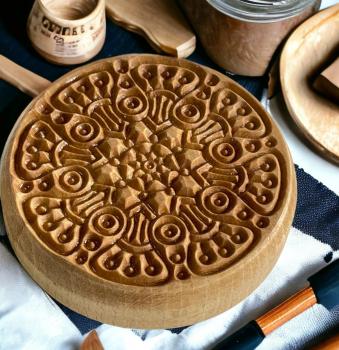 Mandalastempel aus Hartholz