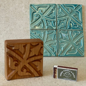 Fliesenstempel aus Hartholz