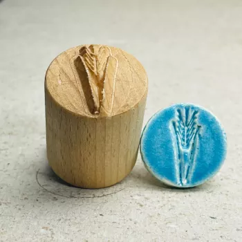 floral ornament clay stamp