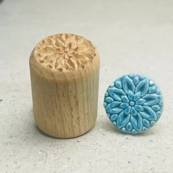 ornament flower clay stamp