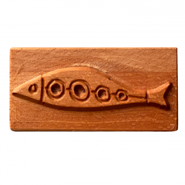 Rechteck-Stempel--Fisch 1