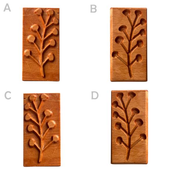 veg12 Fliesenstempel aus Hartholz