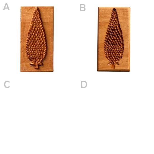 Rechteck-Stempel--Pinie