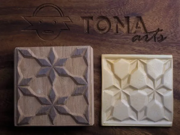 No.51 Fliesenstempel aus Hartholz