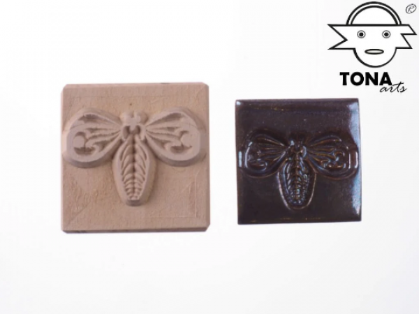 No.d7 Fliesenstempel aus Hartholz