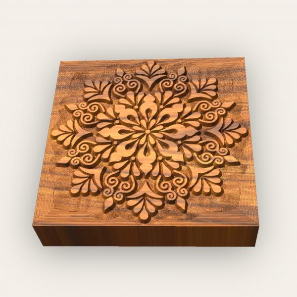 No.d7 Fliesenstempel aus Hartholz