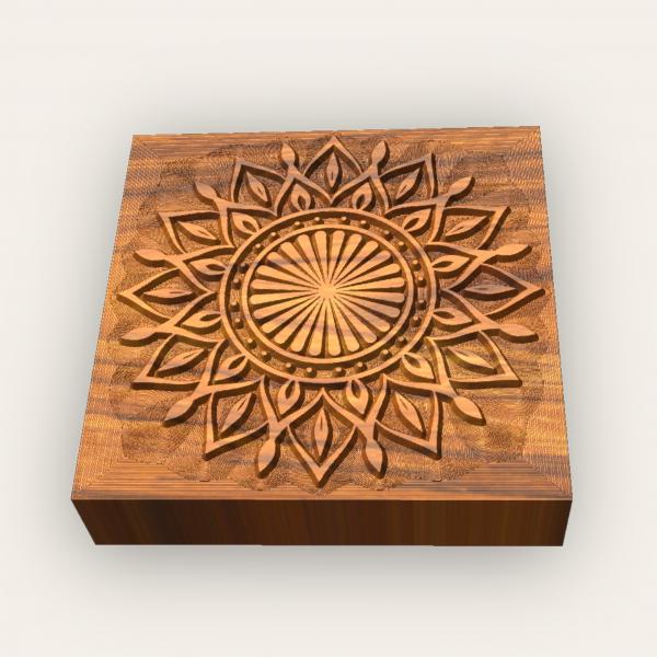 No.d7 Fliesenstempel aus Hartholz