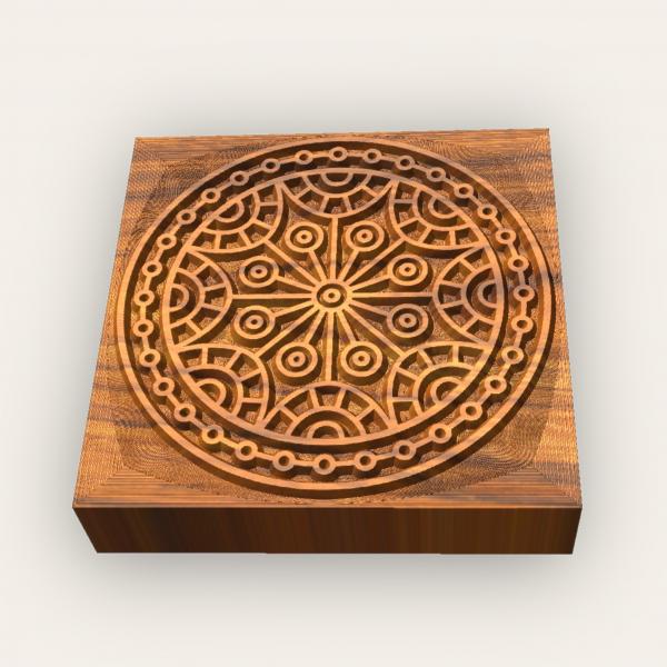 No.d7 Fliesenstempel aus Hartholz