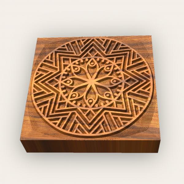 No.d7 Fliesenstempel aus Hartholz