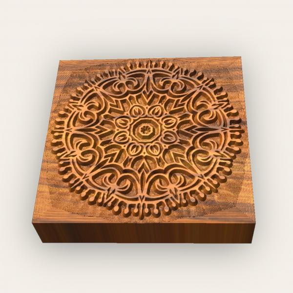 No.d7 Fliesenstempel aus Hartholz