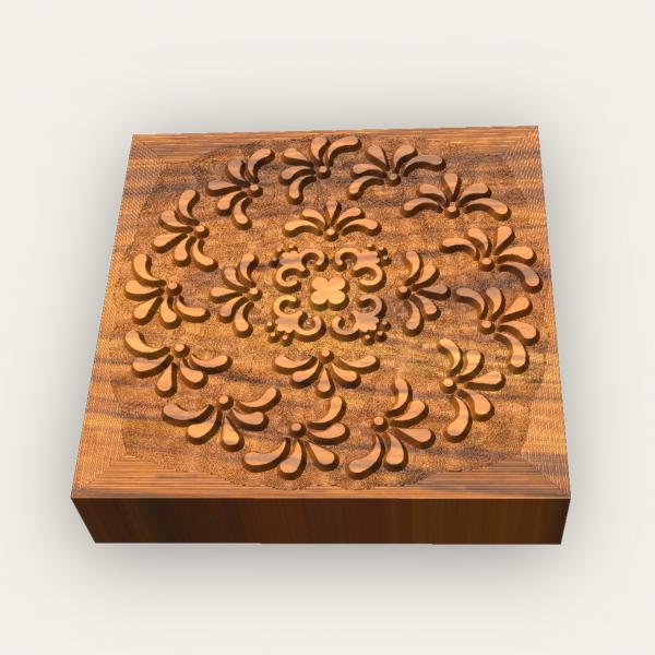 No.d7 Fliesenstempel aus Hartholz