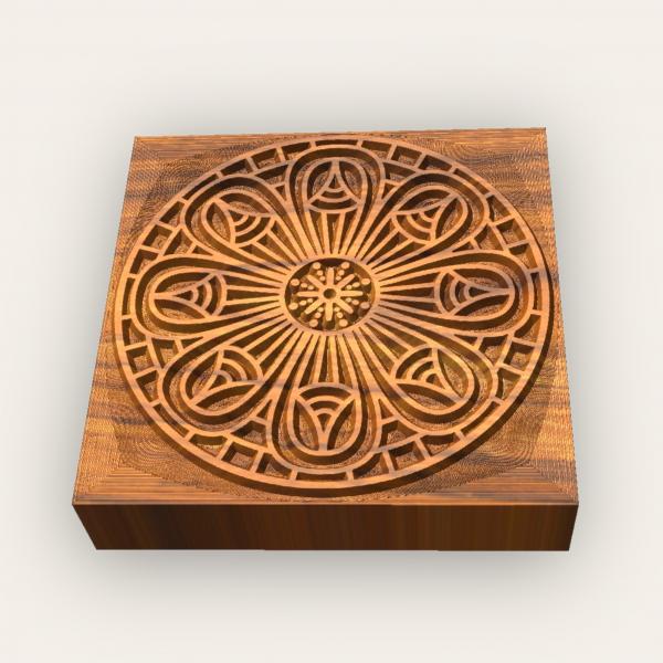 No.d7 Fliesenstempel aus Hartholz