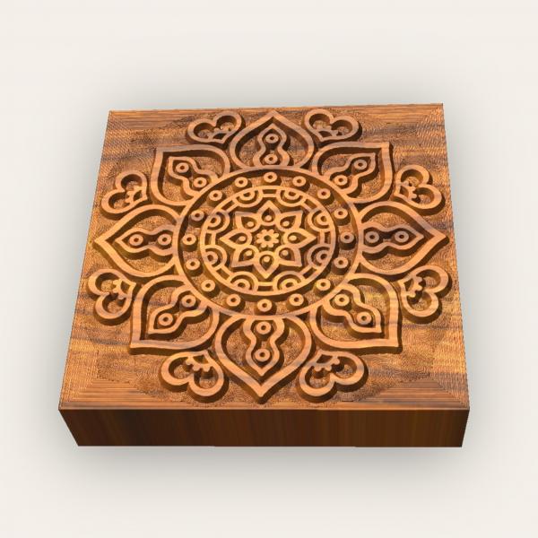 No.d7 Fliesenstempel aus Hartholz