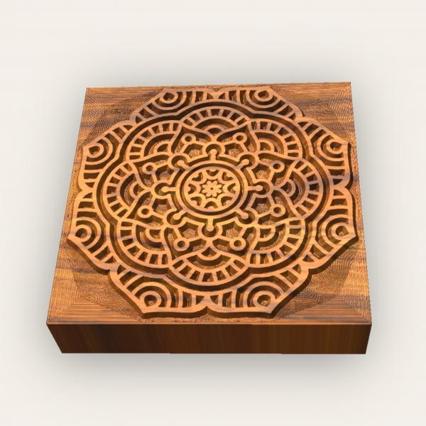 No.d7 Fliesenstempel aus Hartholz