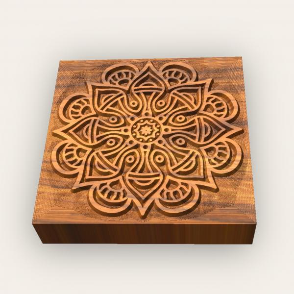 No.d7 Fliesenstempel aus Hartholz