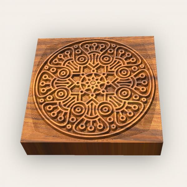 No.d7 Fliesenstempel aus Hartholz