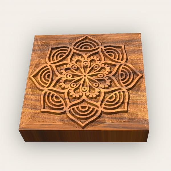 No.d7 Fliesenstempel aus Hartholz