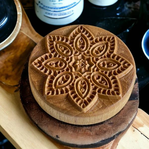 Mandalastempel aus Hartholz
