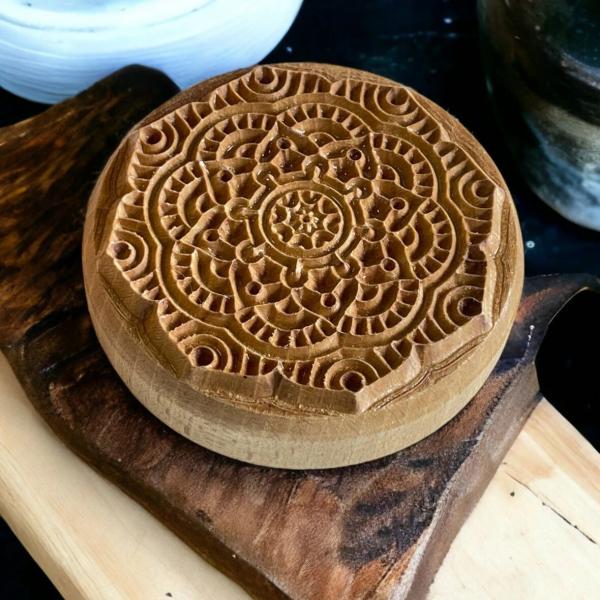 Mandalastempel aus Hartholz