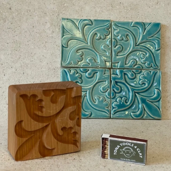 Fliesenstempel aus Hartholz Fliesenstempel aus Hartholz