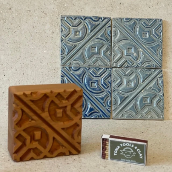 Fliesenstempel aus Hartholz Fliesenstempel aus Hartholz