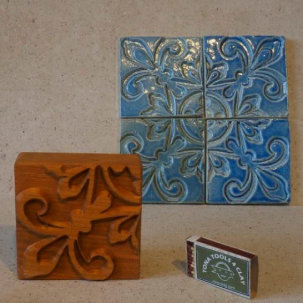 Fliesenstempel aus Hartholz Fliesenstempel aus Hartholz