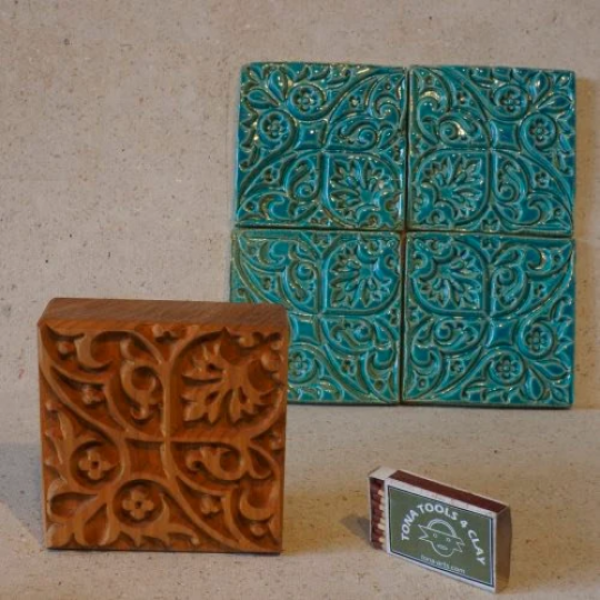 Fliesenstempel aus Hartholz Fliesenstempel aus Hartholz