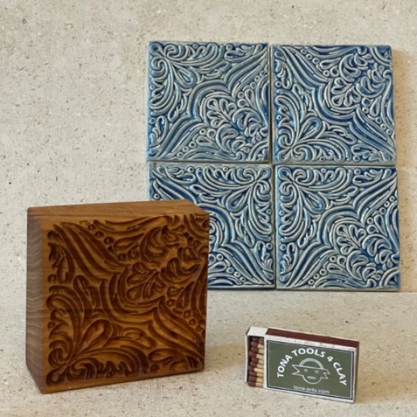 Fliesenstempel aus Hartholz Fliesenstempel aus Hartholz