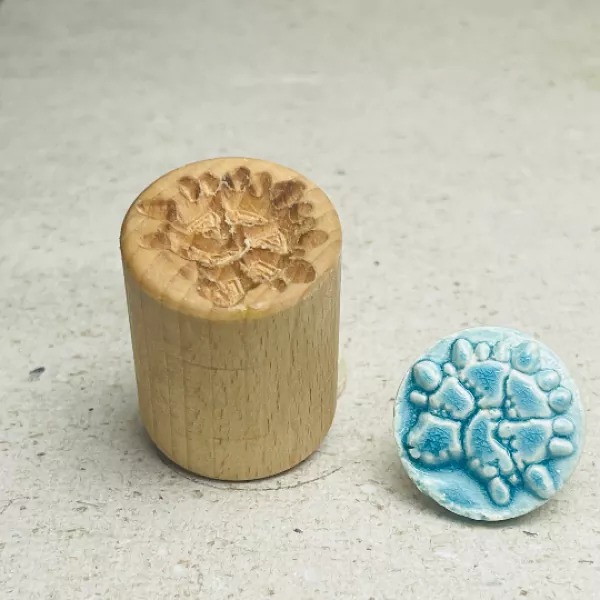 shell clay stamp