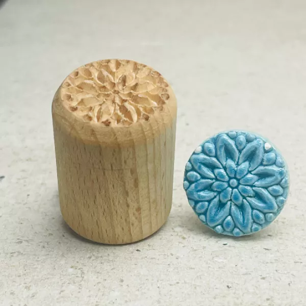 ornament flower clay stamp