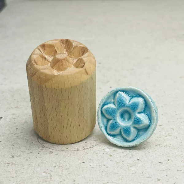 flower clay stamp