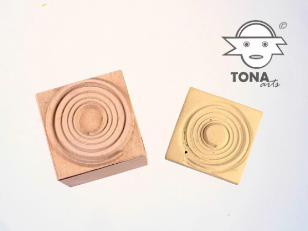 No.d7 Fliesenstempel aus Hartholz