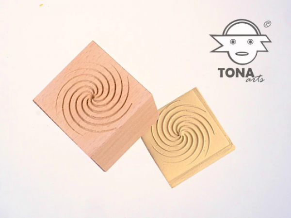 No.d7 Fliesenstempel aus Hartholz